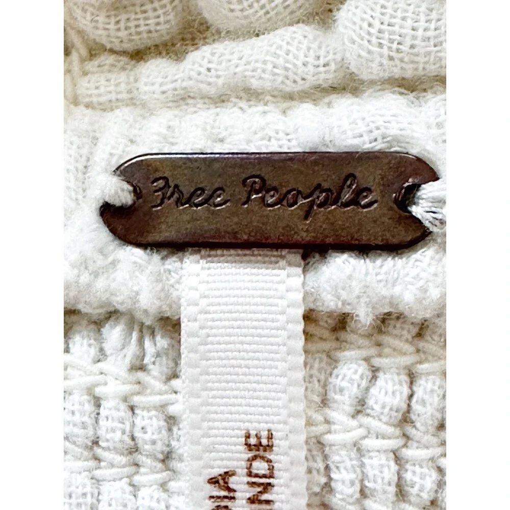FREE PEOPLE Easy to Love Women’s S Cream Bubble Dress Babydoll Coquette Gauzy